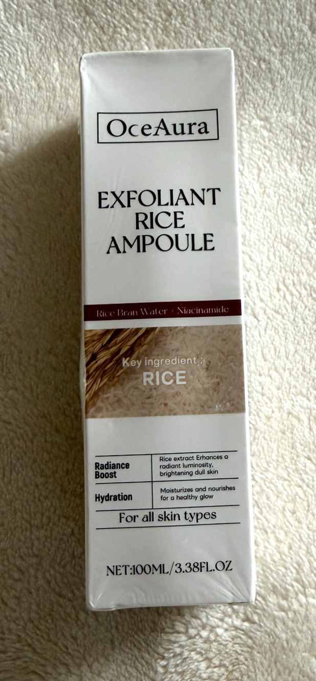 OceAura Exfoliant Rice Ampoule 100ml Niacinamide Hydrating Brightening Serum